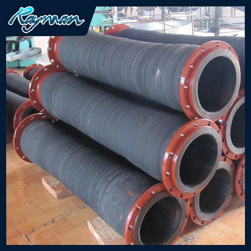 Rayman High-quality Large Diameter Flange Ended Wear-resistant Mud Drainage/suction Concrete Rubber Hose
